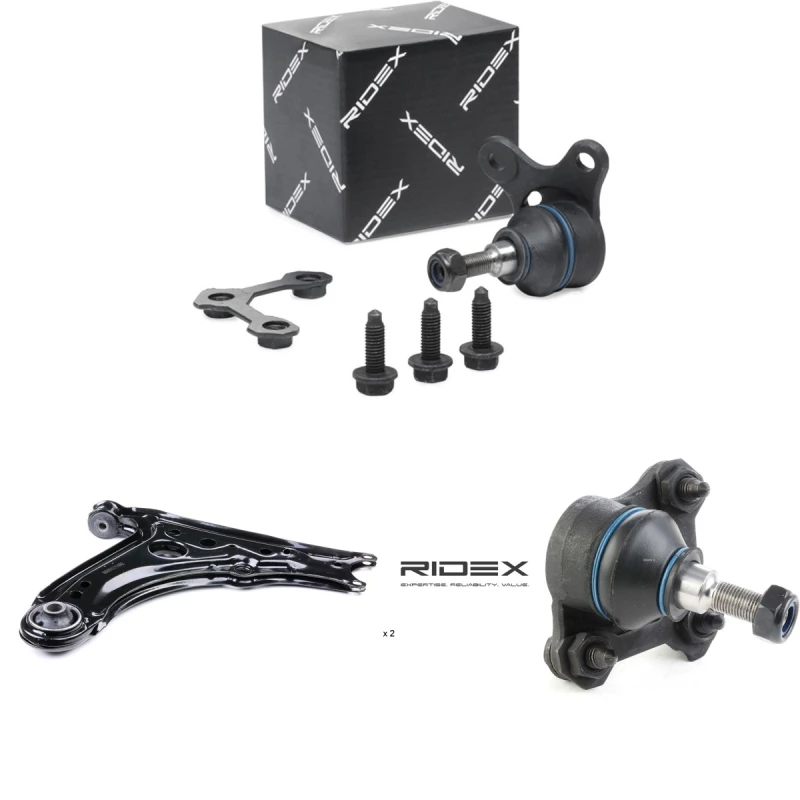 Image of RIDEX 2905L0023 Link Set, wheel suspension with lock screw set, Front Axle Right Link Set,wheel suspension (2905)