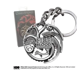 Game of Thrones Gun Metal Targaryen Sigil Keychain