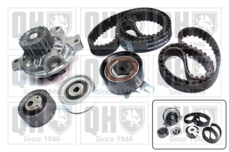 Image of QUINTON HAZELL Water pump and timing belt kit QUINTON HAZELL QBPK8560
