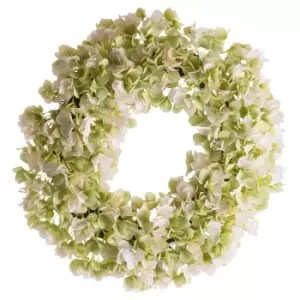 Image of Hill Interiors Hydrangea Wreath (One Size) (White/Green)