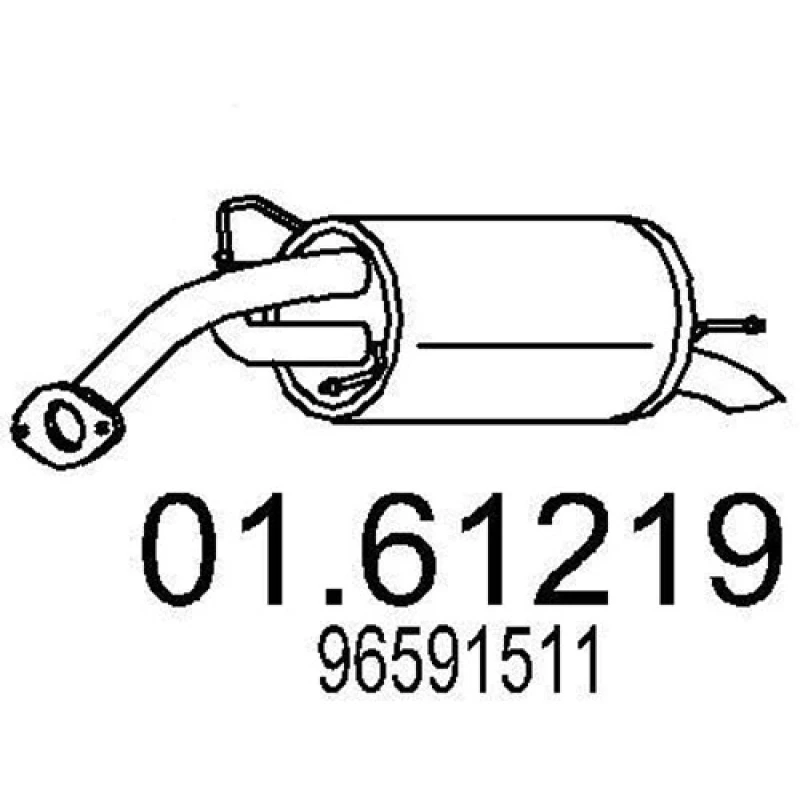 Image of MTS 01.61219 Rear silencer End Silencer (3437)