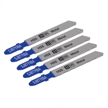 image of Jigsaw Blade Metal 92MM 17-24TPI - Pack of 5