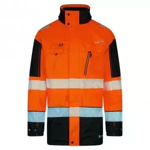 Image of Beeswift DELTIC HI-VIS JACKET TWO-TONE Orange Black S BSDJTTORBLS