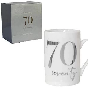 image of Milestones New Bone China 11oz Mug with Silver Foil - 70