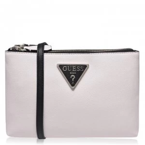 image of Guess Double Zip Michy Hand Bag - STONEMLTI-SML