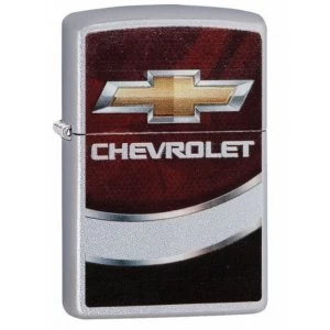 image of Zippo Chevy Satin Chrome Windproof Lighter