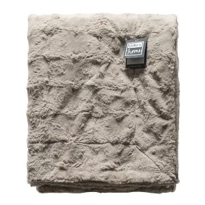 image of Robert Dyas Gallery Stellan Fur Throw - Taupe