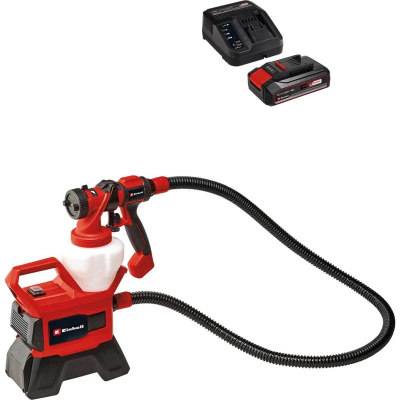 Image of Einhell TE-SY 18/90 Li 18v Cordless Paint Spray System TE-SY 18/90 Li Batteries: 1 x 2.5ah Li-ion
