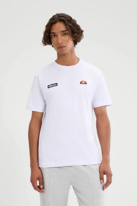 Image of Ellesse Mens Floran Tee in White Size: Medium White Male M