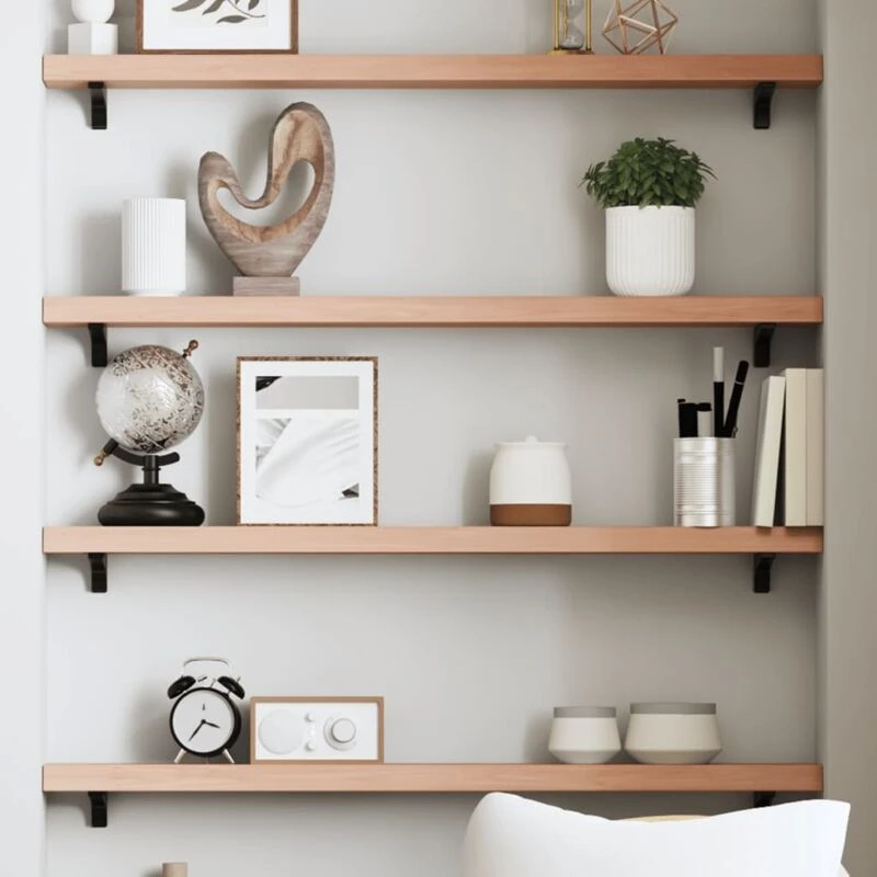 Image of VIDAXL Vidaxl - Wall Shelf Light Brown 80x10x4cm Treated Solid Wood Oak 8720845813789