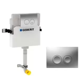 image of Geberit - Delta 450mm H Concealed Toilet Cistern with Delta 21 Dual Flush Plate