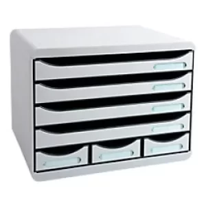Image of Exacompta Store Box Office, 7 Drawers, Light Grey, Pack of 1
