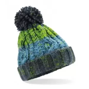 Image of Beechfield Junior Corkscrew Pom Pom Beanie (One Size) (Electric Grey)