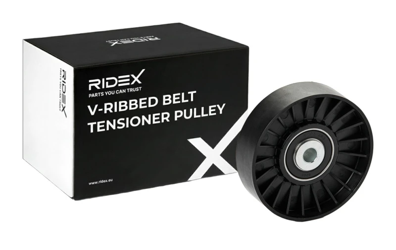 Image of RIDEX 310T0130 Tensioner Pulley Plastic Tensioner Pulley,v-ribbed belt (310)