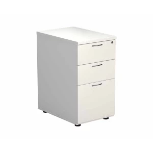 image of TC Office Desk High Pedestal with Filing Drawer Height 730mm, White