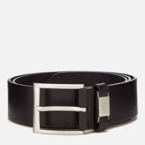 Image of BOSS Business Mens Vegetable Tanned Leather Belt - Black - W36 - Black