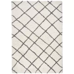 Image of Origins Artisan Rug Diamond White and Grey 160 x 230cm