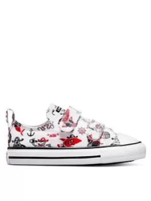 Image of Converse Chuck Taylor All Star Ox 2V Pirates Infant Boys Trainers -White/Multi, Size 5