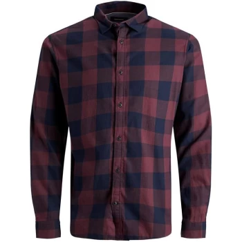 image of Jack and Jones Gingham Shirt Mens - Purple