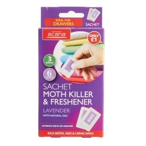 image of Acana Sachet Moth Killer and Freshener - 6 Pack