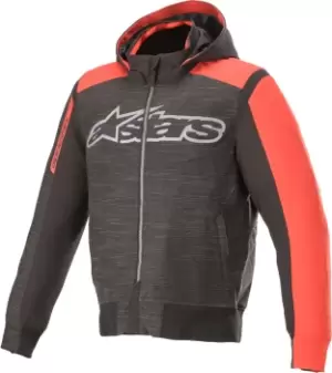 Image of Alpinestars Rhod Windstopper Motorcycle Hoodie, black-red, Size L, black-red, Size L