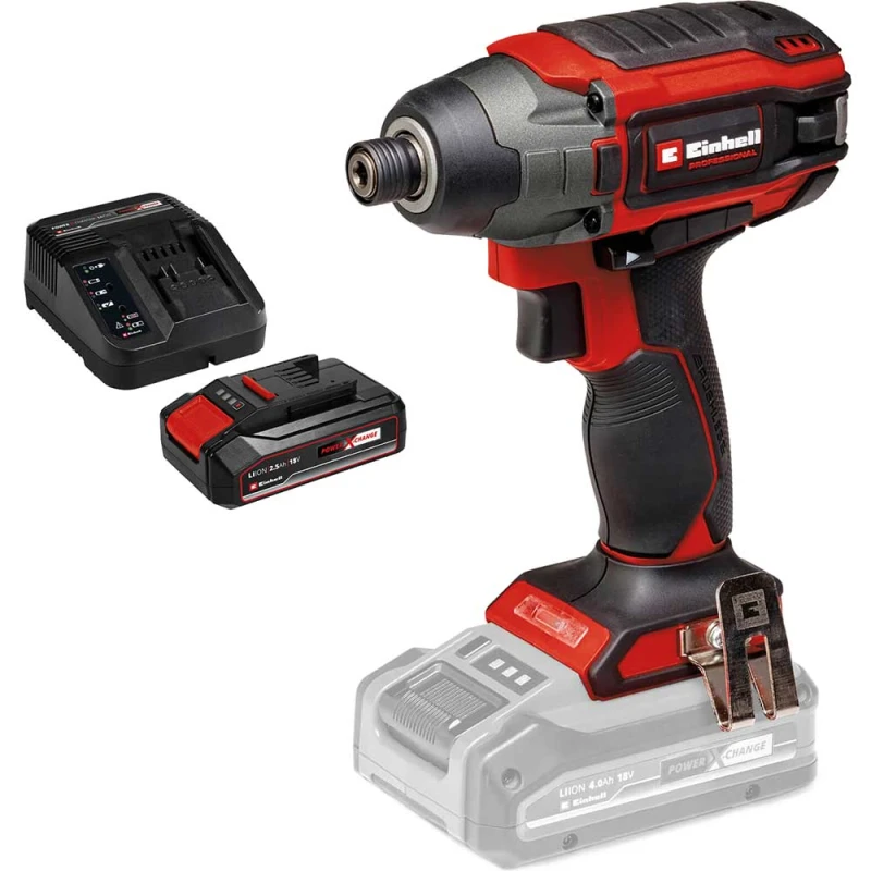 Image of Einhell Professional TP-CI 18/220 Li BL 18v Cordless Brushless Impact Driver TP-CI 18/220 Li BL Batteries: 1 x 2.5ah Li-ion
