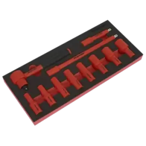 Image of Premier Insulated Socket Set with Tool Tray 11pc 3/8"Sq Drive - VDE Approved