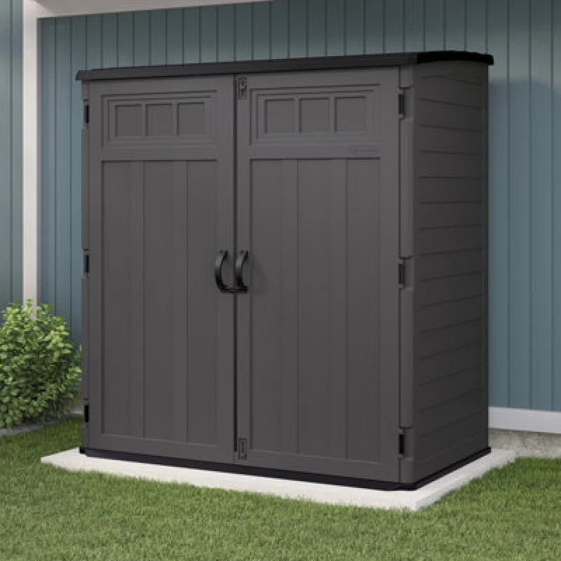 Image of Suncast Hamilton XL Storage Cabinet - Peppercorn Grey BMS6225