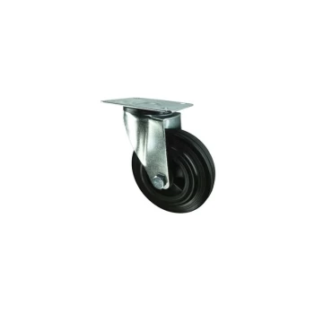 Swivel Plate 125MM Rubber Tyre; Poly' Centre - Atlas Workholders