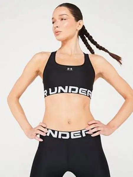 Image of Under Armour Womens Training Heat Gear Armour Mid Branded - Black/White