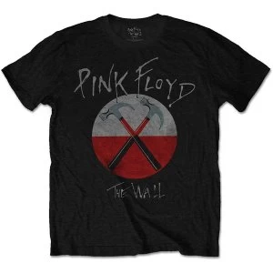Image of Pink Floyd - The Wall Hammers Logo Unisex Large T-Shirt - Black
