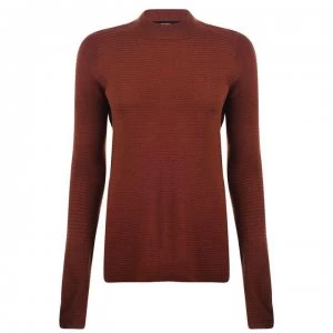 image of Vero Moda Bobbie High Neck Jumper - MAHOGANY