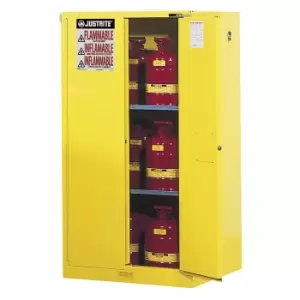 image of Justrite FM safety cupboards, HxWxD 1651 x 864 x 864 mm, self-closing doors, for water hazardous media, yellow