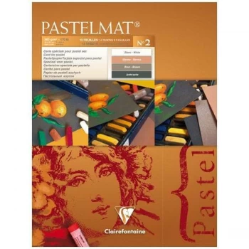 image of Clairefontaine PastelMat Pastel Card Pad No2 Assorted Colours 18cm x 24cm 360gsm 12 Sheets