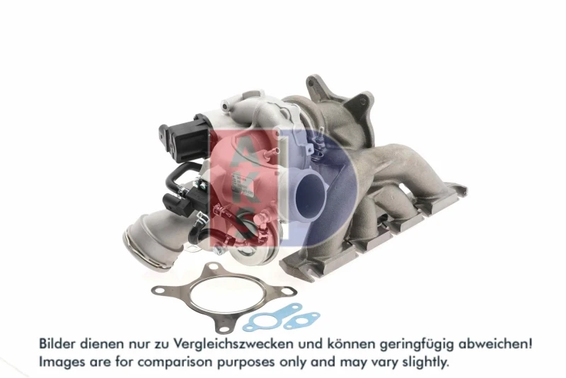 Image of AKS DASIS 045198N Turbocharger with gaskets/seals, with exhaust manifold Aluminium, Steel Charger,charging system (2234)