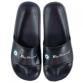 Image of Ben Sherman Logo Sliders - Navy
