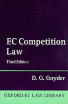 Image of Ec Competition Law by D. G Goyder Paperback