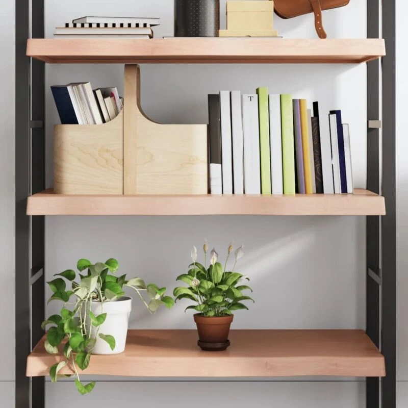 Image of VIDAXL Vidaxl - Wall Shelf Light Brown 80x50x(2-6) cm Treated Solid Wood Oak 8720845813918