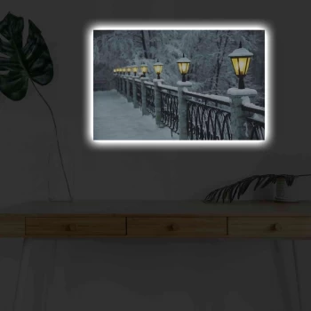 Image of 4570KARDACT - 023 Multicolor Decorative LED Lighted Canvas Painting