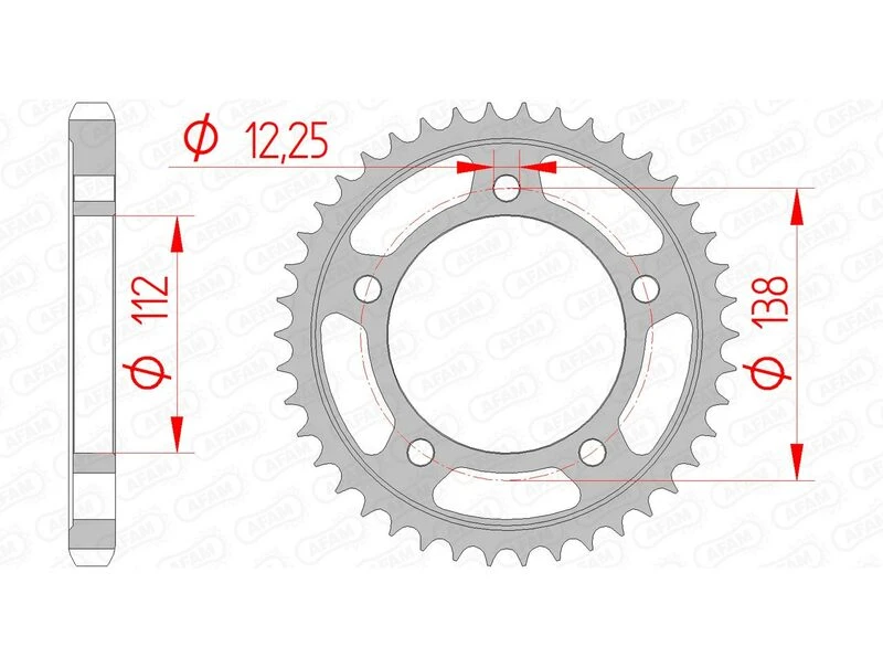 Image of AFAM 10508-41 Chain Sprocket Steel Chain Sprocket (5479)