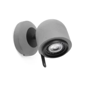 Image of Stone 1 Light Indoor Adjustable Wall Spotlight Grey, GU10