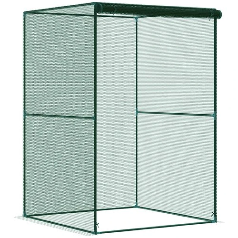 Image of Outsunny Fruit Cage, Plant Protection Tent, 1.2 x 1.2 x 1.8m, Dark Green 845-894V00GN