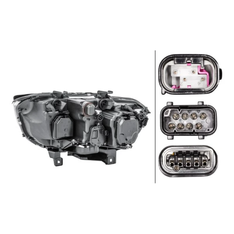 Image of HELLA 1LL 158 086-011 Headlights H7, Right, without glow discharge lamp, Bi-Xenon Headlight (259)