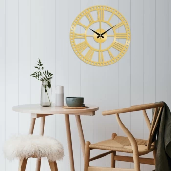 Metal Wall Clock 10 - Gold Gold Decorative Metal Wall Clock