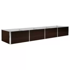 Image of Vidaxl Garden Raised Bed Brown 320x80x45cm Galvanised Steel