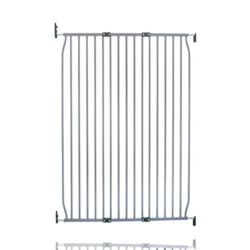 Image of Safetots Extra Tall Eco Screw Fit Baby Gate, Grey, 100Cm - 110Cm, Extra Tall Gate 100Cm In Height, Stair Gate For Baby