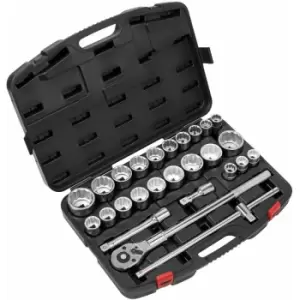 image of Sealey AK2584 Socket Set 26pc 3/4"Sq Drive 12-point WallDrive