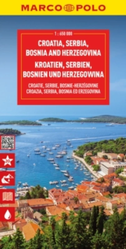 Image of Croatia, Bosnia, Herzegovina Marco Polo Map Sheet map, folded