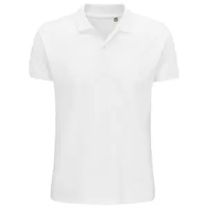 Image of SOLS Mens Planet Pique Organic Polo Shirt (3XL) (White)