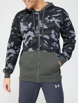 Image of Urban Armor Gear Rival Fleece Camo Full Zip Hoodie - Khaki, Size S, Men